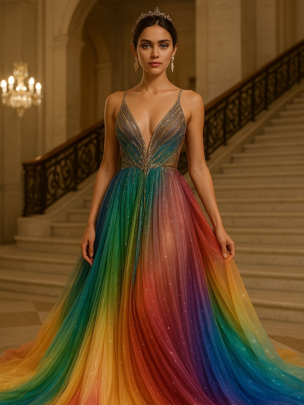 "Enchanted Rainbow Elegance"