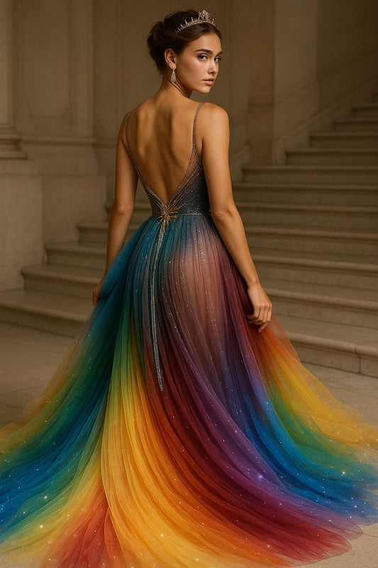 "Enchanted Rainbow Elegance"